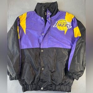 Vintage Los Angeles Lakers  Button Down Jacket Mens Size Small J.C Fashion